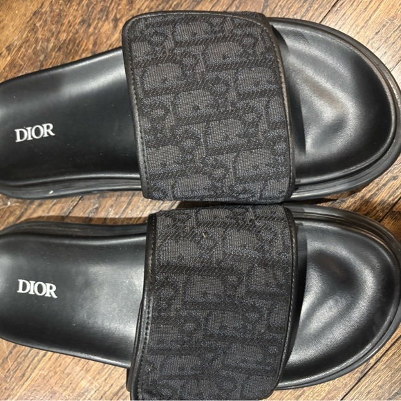 Dior men’s Black Christian Dior Aqua Sandals with Velcro closure size 42/9 main image 7
